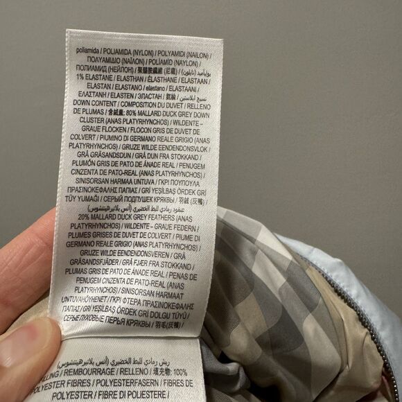 Burberry Snowsuit Down Filled Quilted Puffer Blue Nova Check Baby sz 12 month - Picture 11 of 16